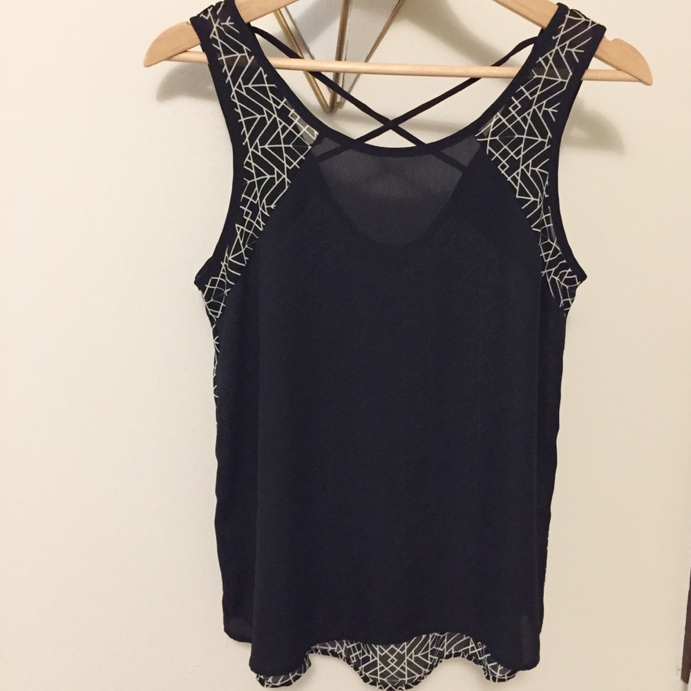 Papermoon by Stitch Fix | Sheer Racerback Top